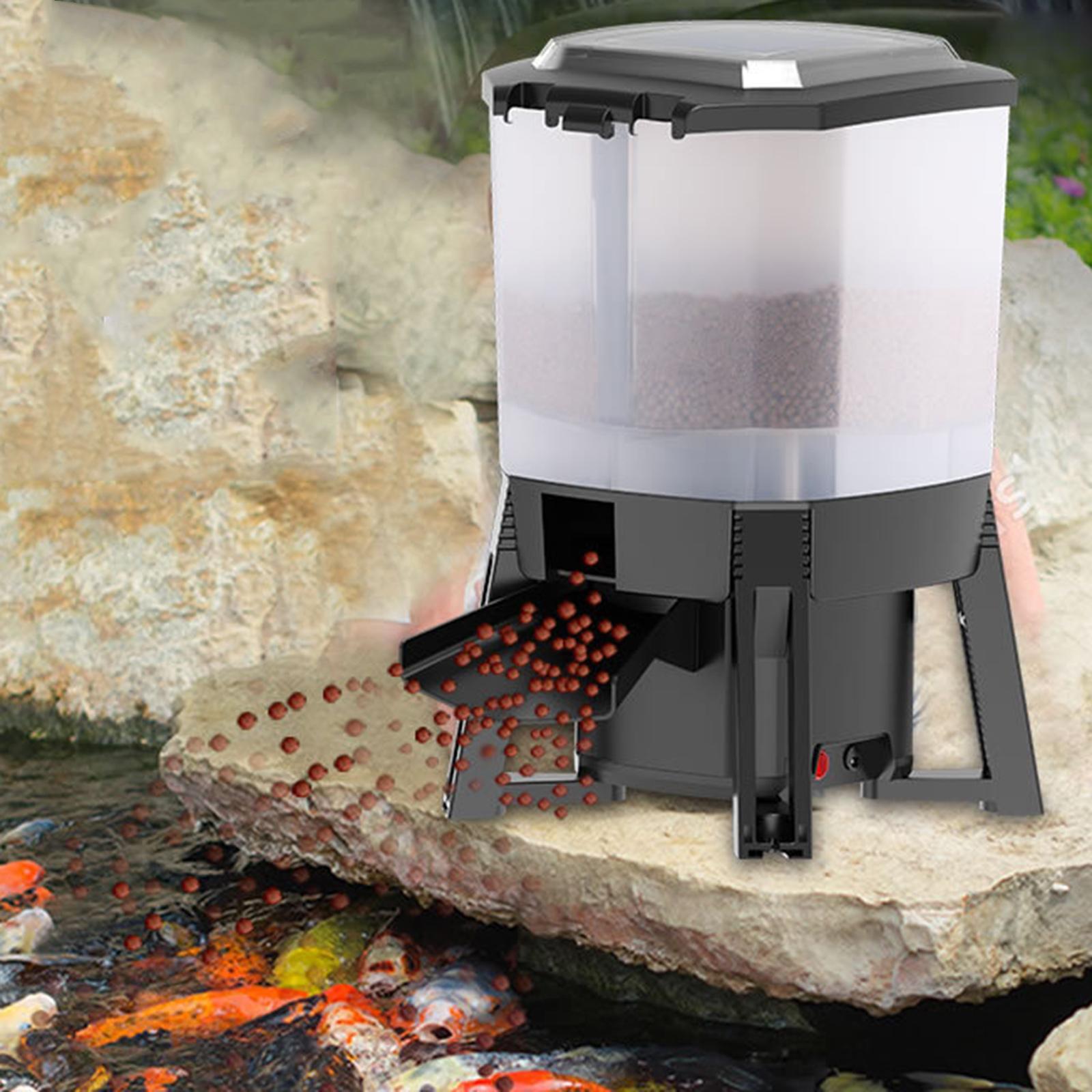 Aquarium Fish Feeder Automatic - เครื่องให้อาหารปลาอัตโนมัติพลังงานแสงอาทิตย์ ปรับได้ 6 ลิตร ตั้งเวลาได้ สำหรับตู้ปลา