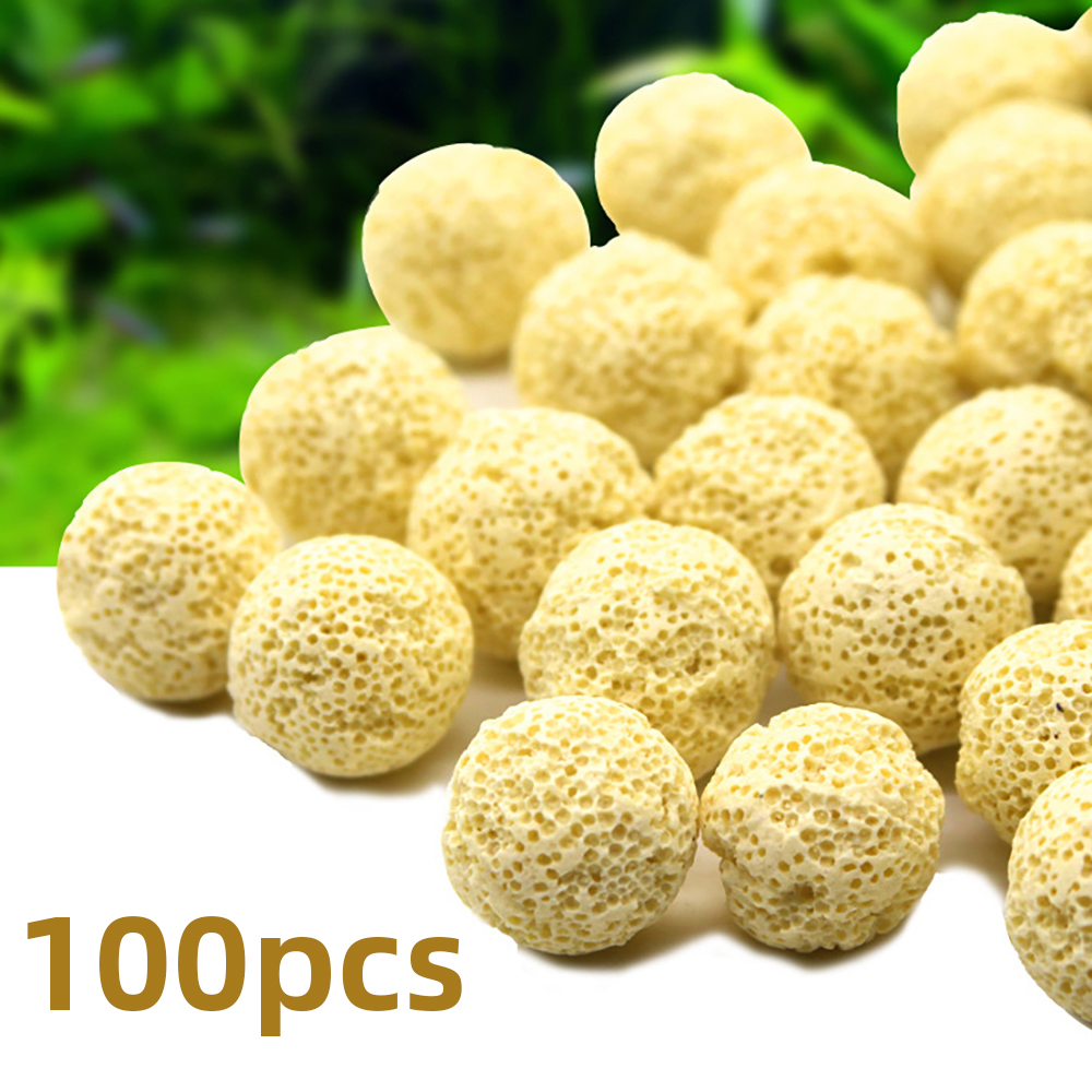 Aquarium Fish Ball - แผ่นกรองไบโอบอลสำหรับตู้ปลา20/50/100ชิ้นมีสื่อกรองสำหรับตู้ปลา