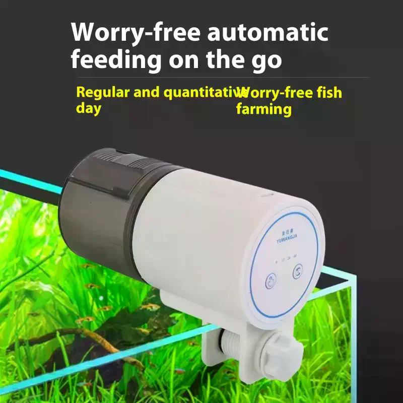 Aquarium Fish Feeder Automatic - เครื่องให้อาหารปลาอัตโนมัติ เครื่องให้อาหารปลาแบบใหม่ ป้องกันความชื้น สำหรับตู้ปลา ความจุขนาดใหญ่