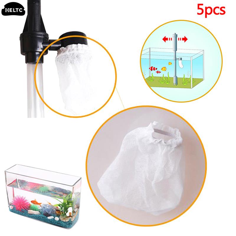 Aquarium Fish Diseases - 5Pc Aquarium Siphon ถุงกรองถังปลาไฟฟ้าน้ำ Changer ที่ทำความสะอาดก้อนกรวดเปลี่ยนได้ตาข่ายถุงทรายเครื่องซักผ้าทำความสะอาด
