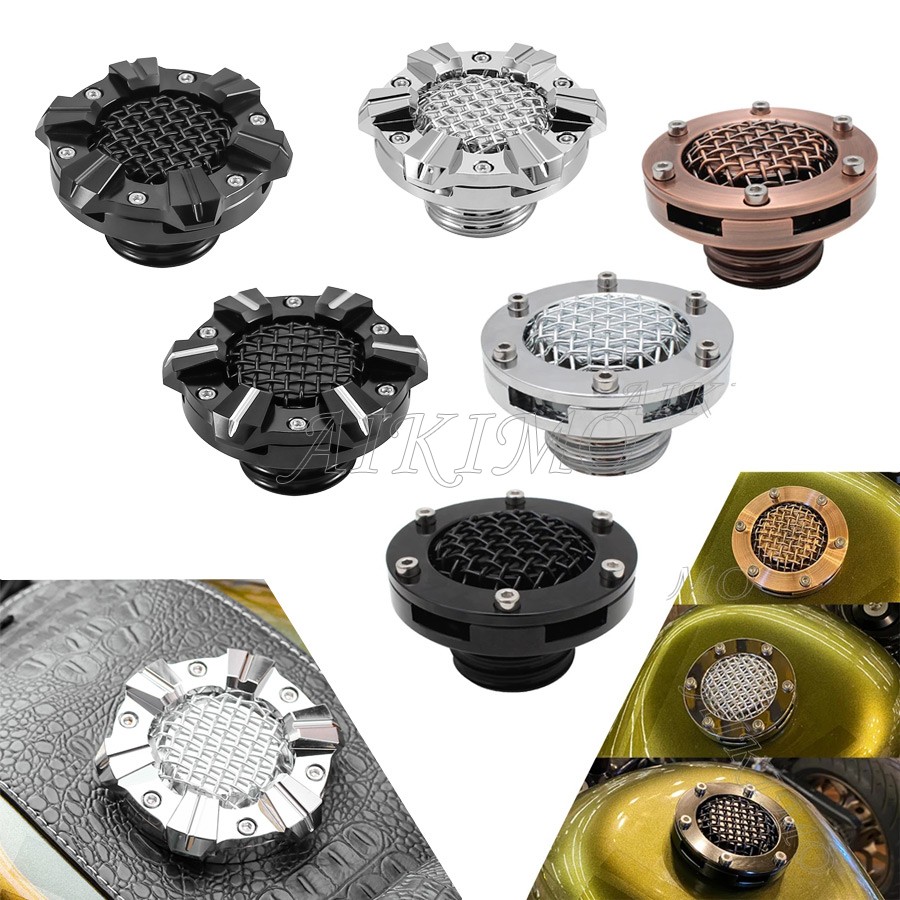 Tank Divider Mesh - รถจักรยานยนต์ตาข่ายสไตล์ Low-Profile Vented การใช้ถังแก๊สหมวกขวา ThreadsTanks สำหรับ