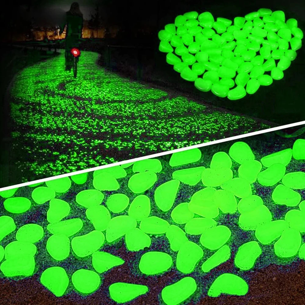Aquarium Fish That Glow In The Dark - 300 ชิ้น Glow Rocks ใน Dark