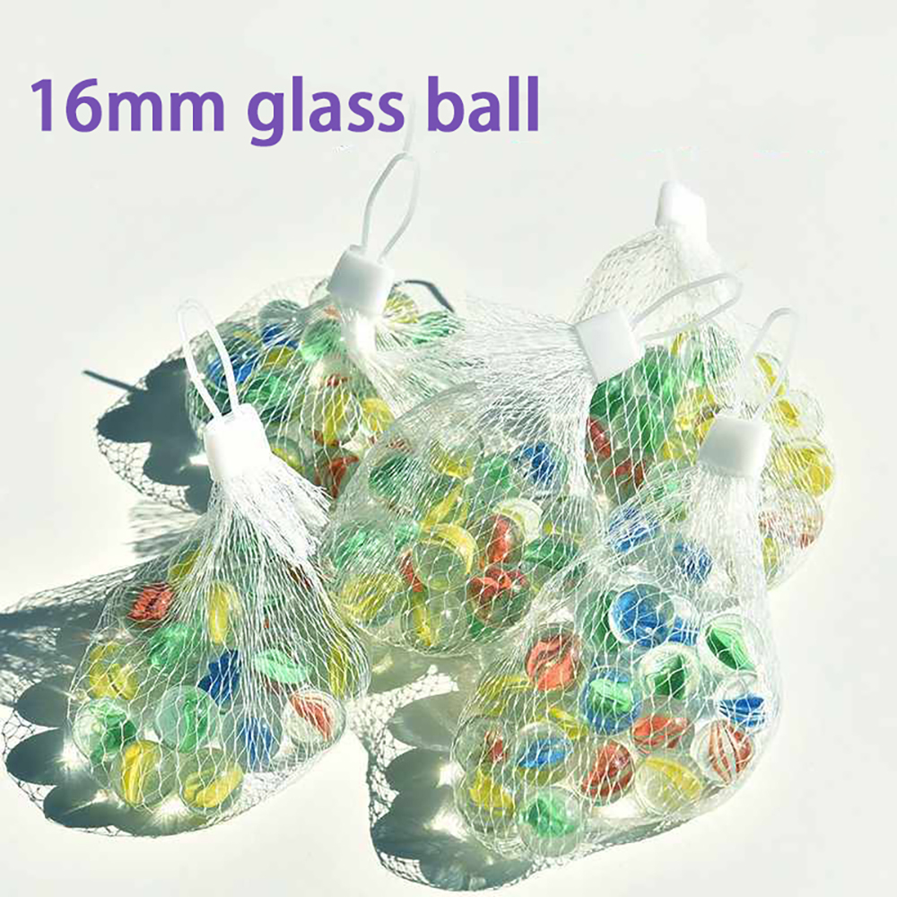 Aquarium Fish Ball - 20/40/60/80/100Pcs Dia 16 มม.แก้วสีลูกบอลคริสตัลบอลโปร่งใสตกแต่งลูกบอลถังปลา DIY เกมศิลปะชิ้น