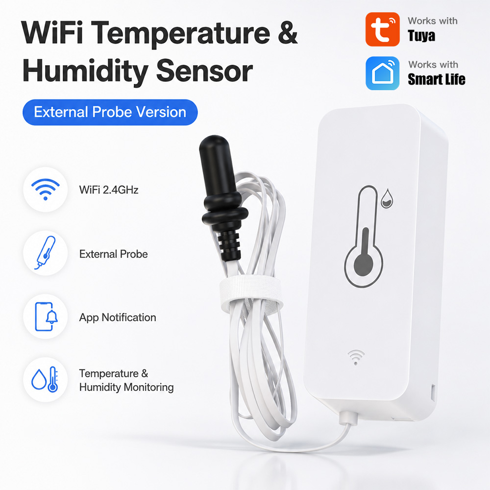 Aquarium Fish Bowl - Tuya WiFi อุณหภูมิความชื้นเซนเซอร์ภายนอก Probe สําหรับ Smart