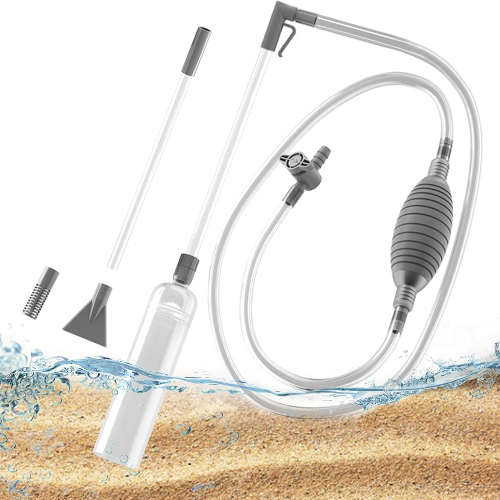 Aquarium Fish Maintenance - ตู้ปลาขนาดใหญ่ Aquarium Siphon สูญญากาศกรวด/ทรายล้างและเปลี่ยนน้ําทําความสะอาดชุดเครื่องมือพร้อมหลอดขยายตู้ปลา