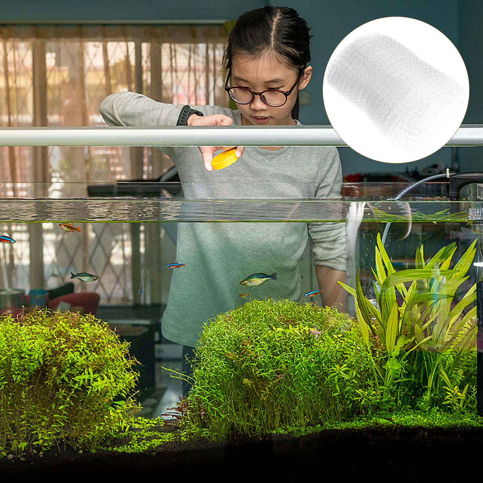 Tank Divider Mesh - ตาข่ายป้องกันปลากระโดดสำหรับตู้ปลาแบบพรีเมียม DIY สำหรับทำฝาปิดแบบกำหนดเอง ฉากกั้นกรงนก กรงไก่ หรือใช้ในลานบ้าน