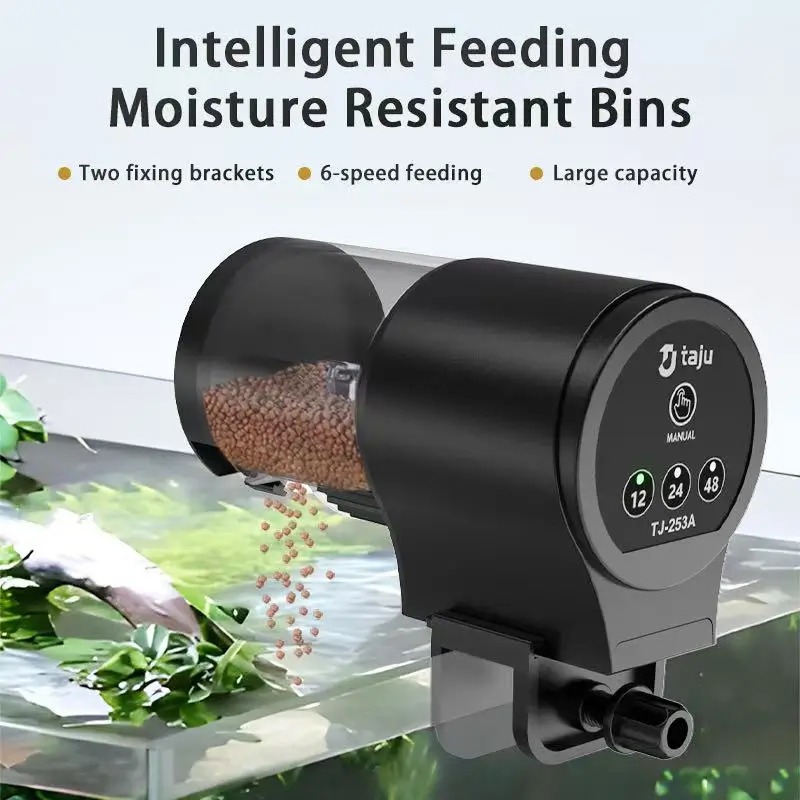 Aquarium Fish Feeder Automatic - เครื่องให้อาหารปลาในตู้ปลา เครื่องให้อาหารอัตโนมัติสำหรับปลาสวยงามและเต่า ให้อาหารปลาในตู้ปลาโดยอัตโนมัติ