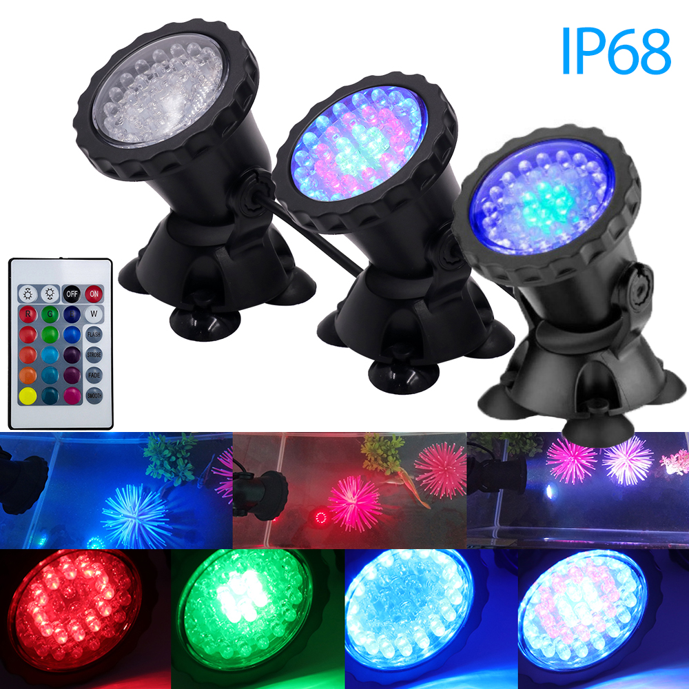 Aquarium Fish Lego - IP68 กันน้ําใต้น้ําไฟ LED 12V RGB หลายสี
