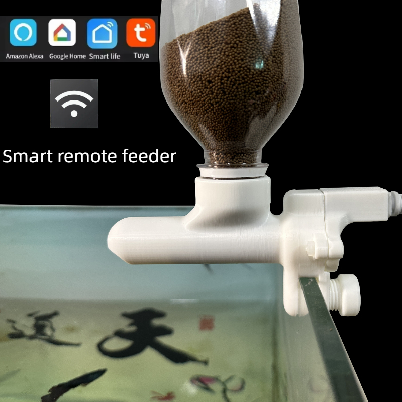 Aquarium Fish Feeder Automatic - เครื่องป้อนตู้ปลา รีโมทคอนโทรลโทรศัพท์มือถือ เครื่องป้อนเวลาอัจฉริยะ ปลาสวยงาม อาหารเต่า พิพิธภัณฑ์สัตว์น้ํา