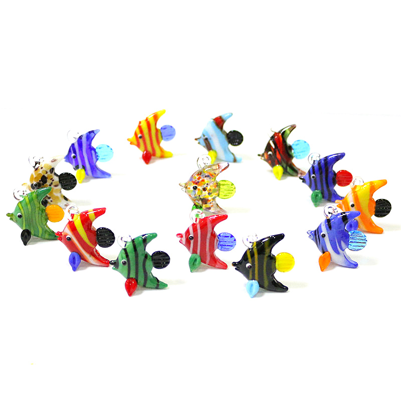 Aquarium Fish Japanese - Aquarium อุปกรณ์ตกแต่งแก้ว Tropical ปลาจี้ญี่ปุ่นสไตล์แขวนน่ารักสัตว์ทะเล Miniature Figurines