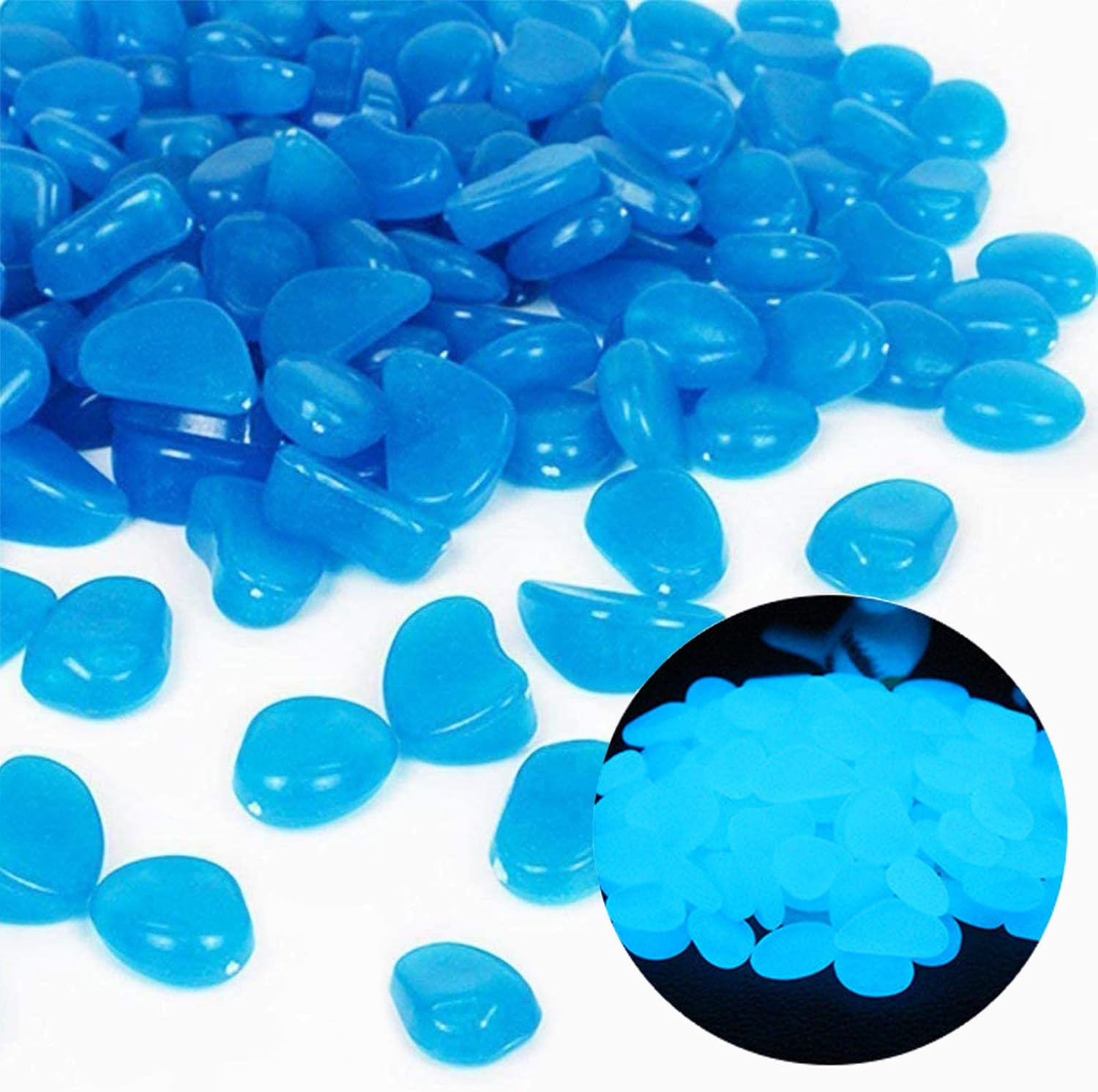 Aquarium Fish Types - ถังปลา Rocks Glow Blue Pebbles สําหรับ