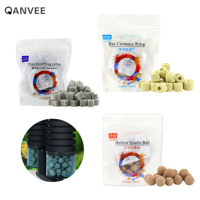 Aquarium Fish Lego - ถังควอทซ์กลวงทรงกลมระบายอากาศได้ห่วงเซรามิกชีวภาพสำหรับตู้ปลาที่กรองฟองน้ำชีวเคมีในตู้ปลาถังปลาผลิตภัณฑ์สำหรับสัตว์เลี้ยง
