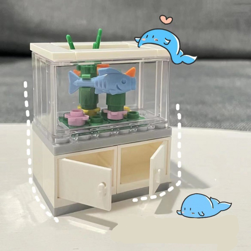 เพื่อนในเมืองถังปลาบล็อกตัวต่อ - Aquarium Fish Lego บทวิจารณ์และราคา