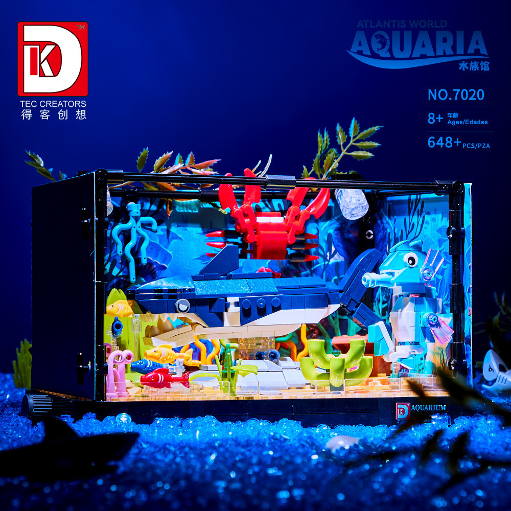 ตัวต่อสร้างระบบนิเวศฉลาม 648 ช - Aquarium Fish Lego บทวิจารณ์และราคา