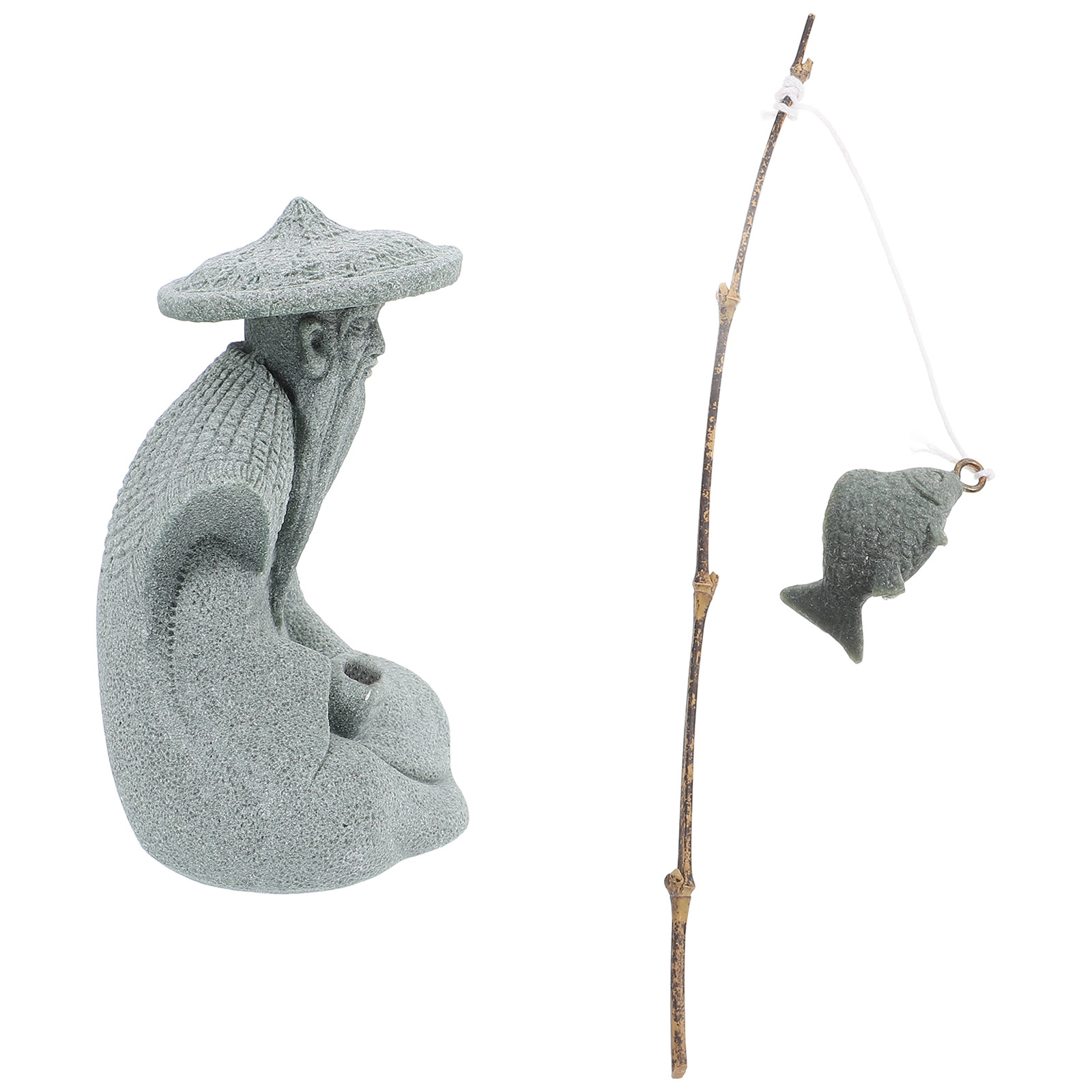 รูปปั้นชาวประมงเรซิ่นขนาดเล็ก  - Aquarium Fish Japanese บทวิจารณ์และราคา