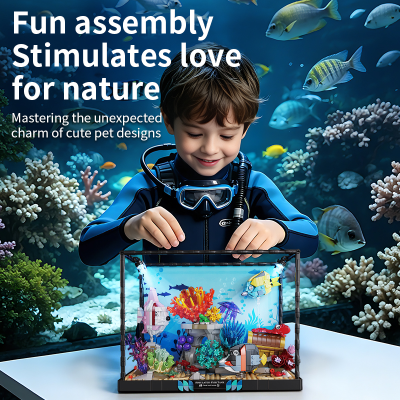 ชุดตัวต่อ MOC 1318 ชิ้น ตู้ปลา - Aquarium Fish Lego บทวิจารณ์และราคา