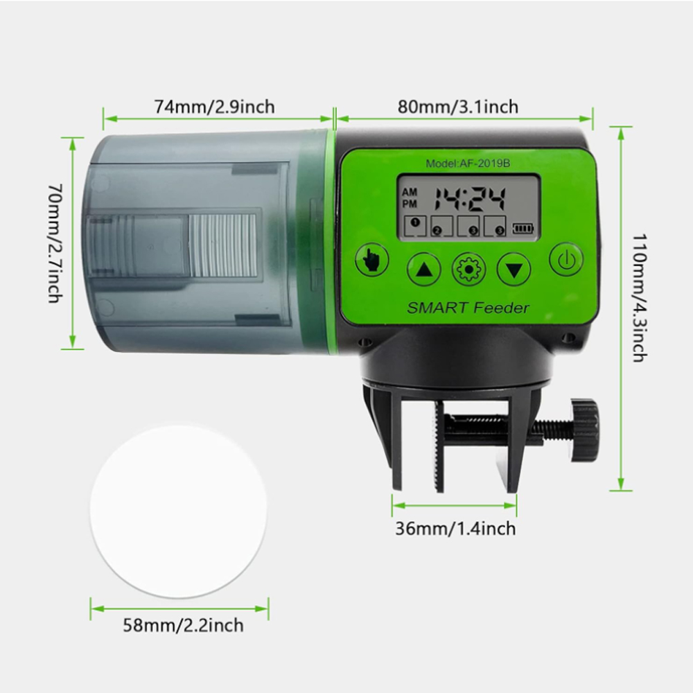 เครื่องป้อนถังเครื่องกรองน้ำตู - Aquarium Fish Feeder Automatic บทวิจารณ์และราคา