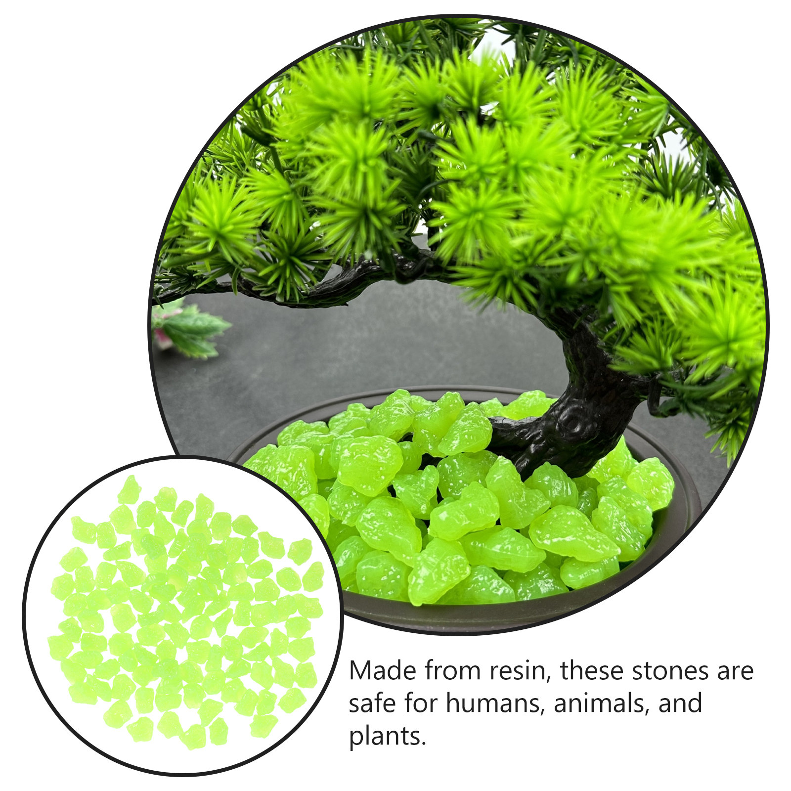 หินเรซิ่นเรืองแสงในที่มืด 1 แพ - Aquarium Fish That Glow In The Dark บทวิจารณ์และราคา