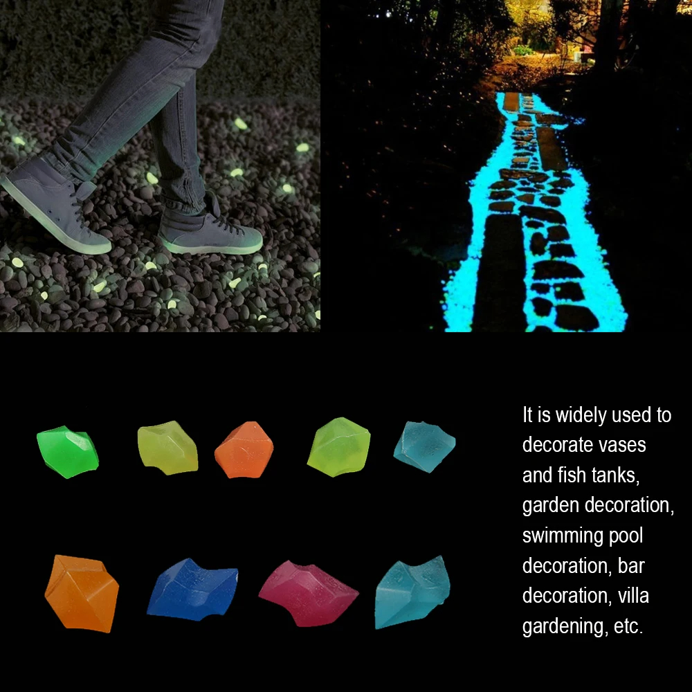 300 ชิ้น Glow Rocks ใน Dark Pe - Aquarium Fish That Glow In The Dark บทวิจารณ์และราคา