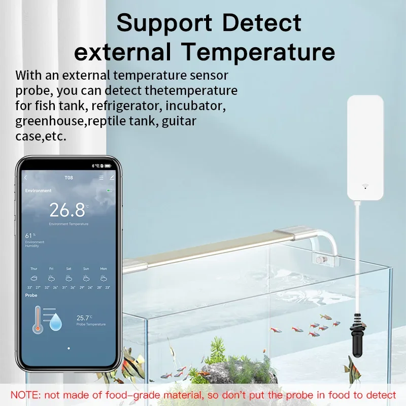 Tuya WiFi อุณหภูมิความชื้นเซนเ - Aquarium Fish Bowl บทวิจารณ์และราคา