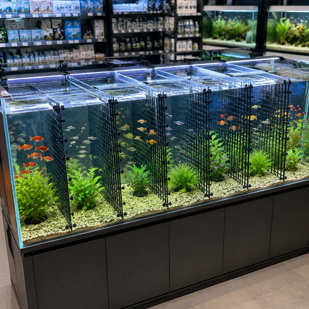 ระบบแผงกั้นตู้ปลาแบบถอดเปลี่ยน - Tank Divider Mesh บทวิจารณ์และราคา