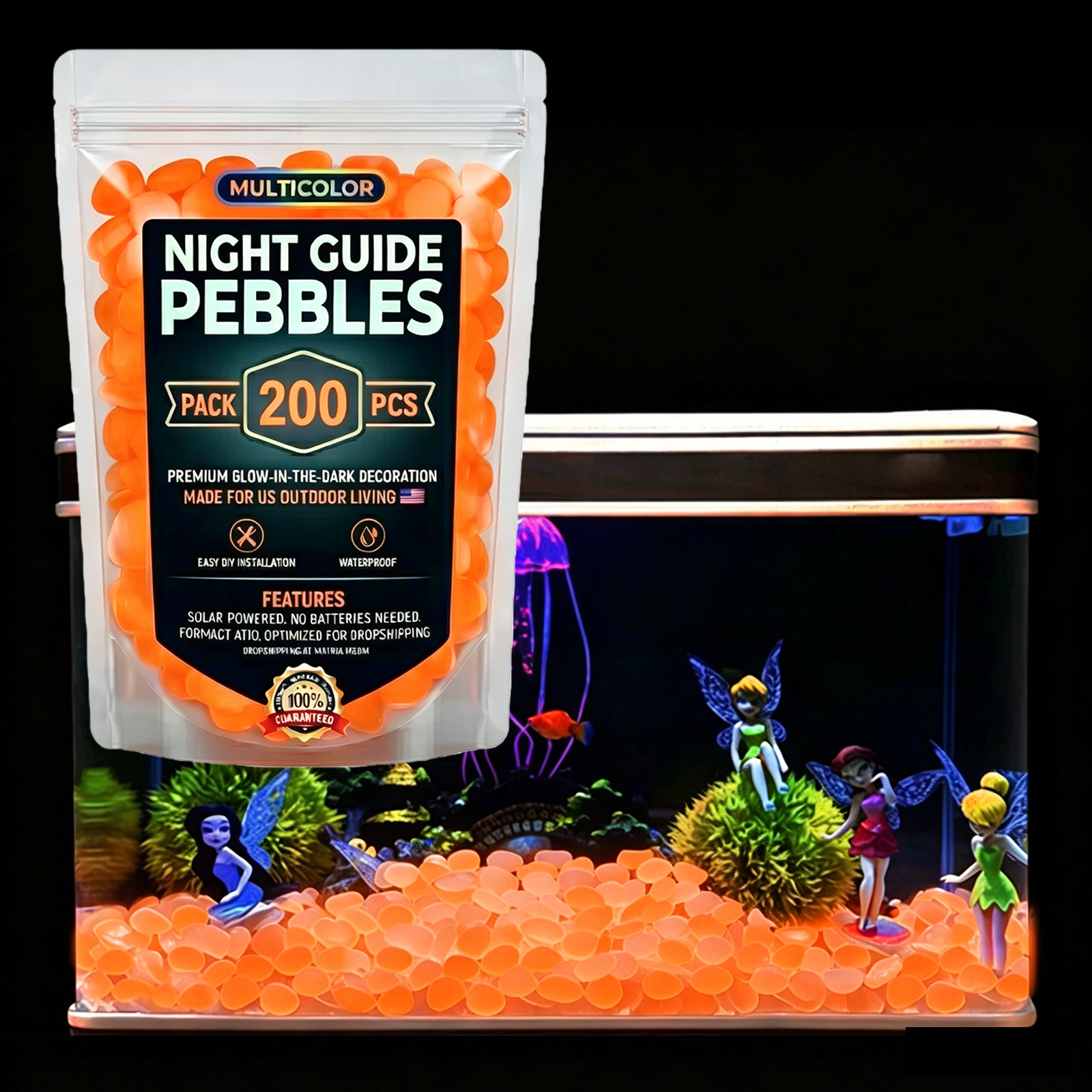 หินเรืองแสงในที่มืด 200/400/60 - Aquarium Fish That Glow In The Dark บทวิจารณ์และราคา