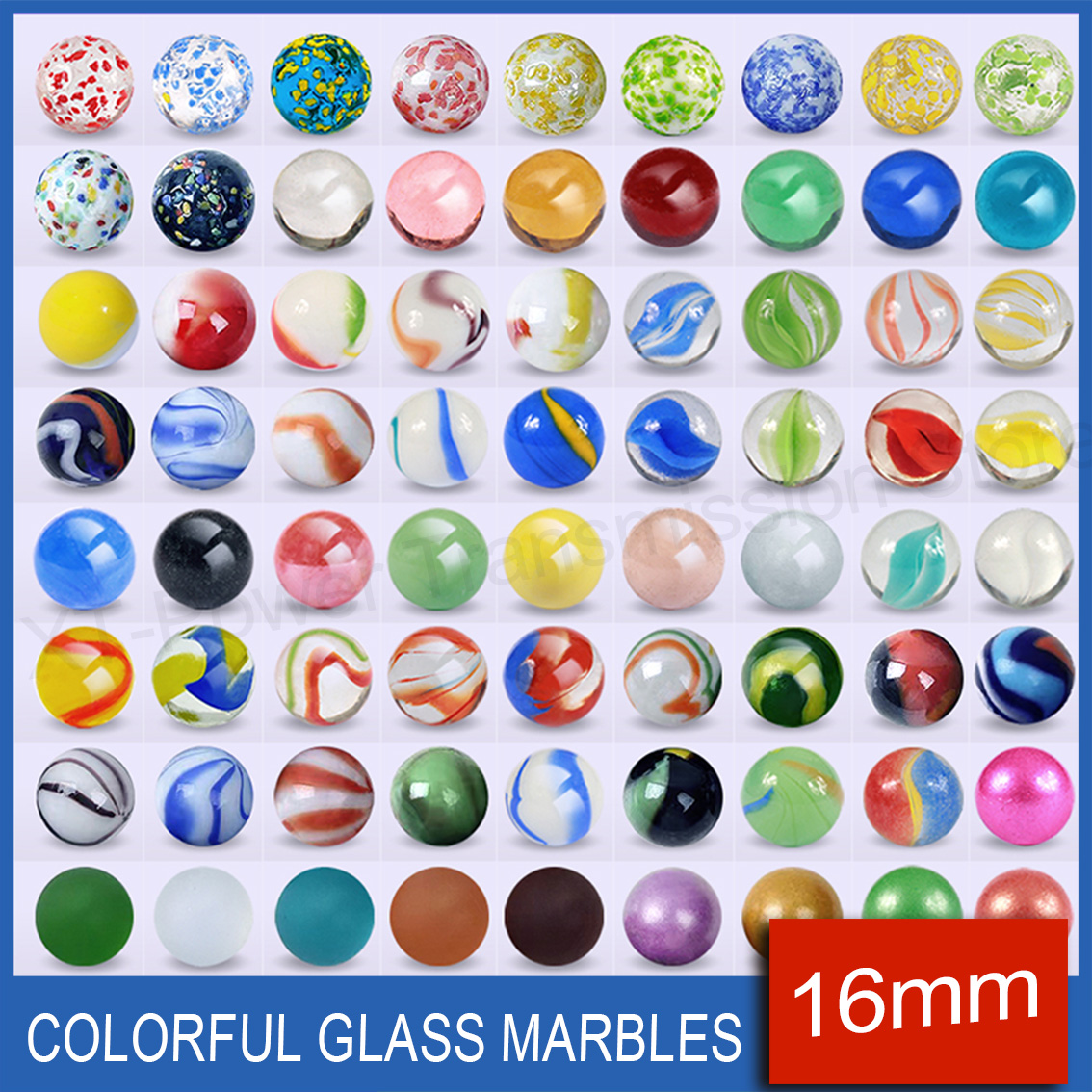 5-90PCS 16 มม.แก้วที่มีสีสัน M - Aquarium Fish Ball บทวิจารณ์และราคา