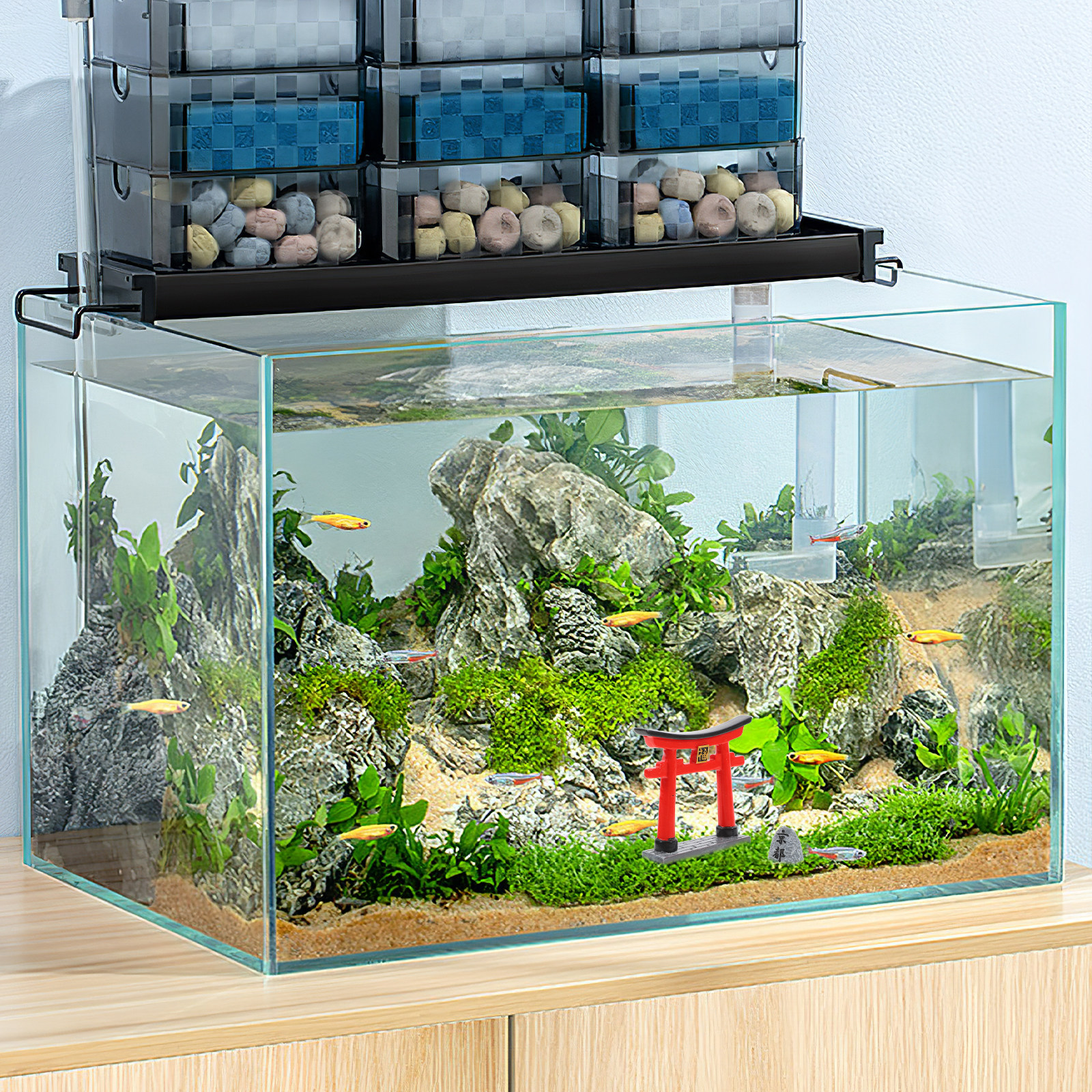 ประตูโทริอิญี่ปุ่นขนาดเล็ก ประ - Aquarium Fish Japanese บทวิจารณ์และราคา