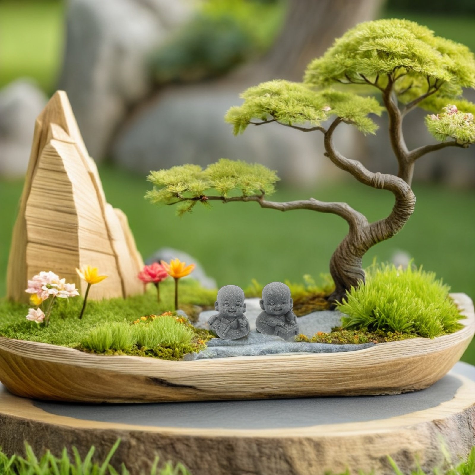 รูปปั้นพระเซนหินทราย 4 ชิ้น ตก - Aquarium Fish Japanese บทวิจารณ์และราคา