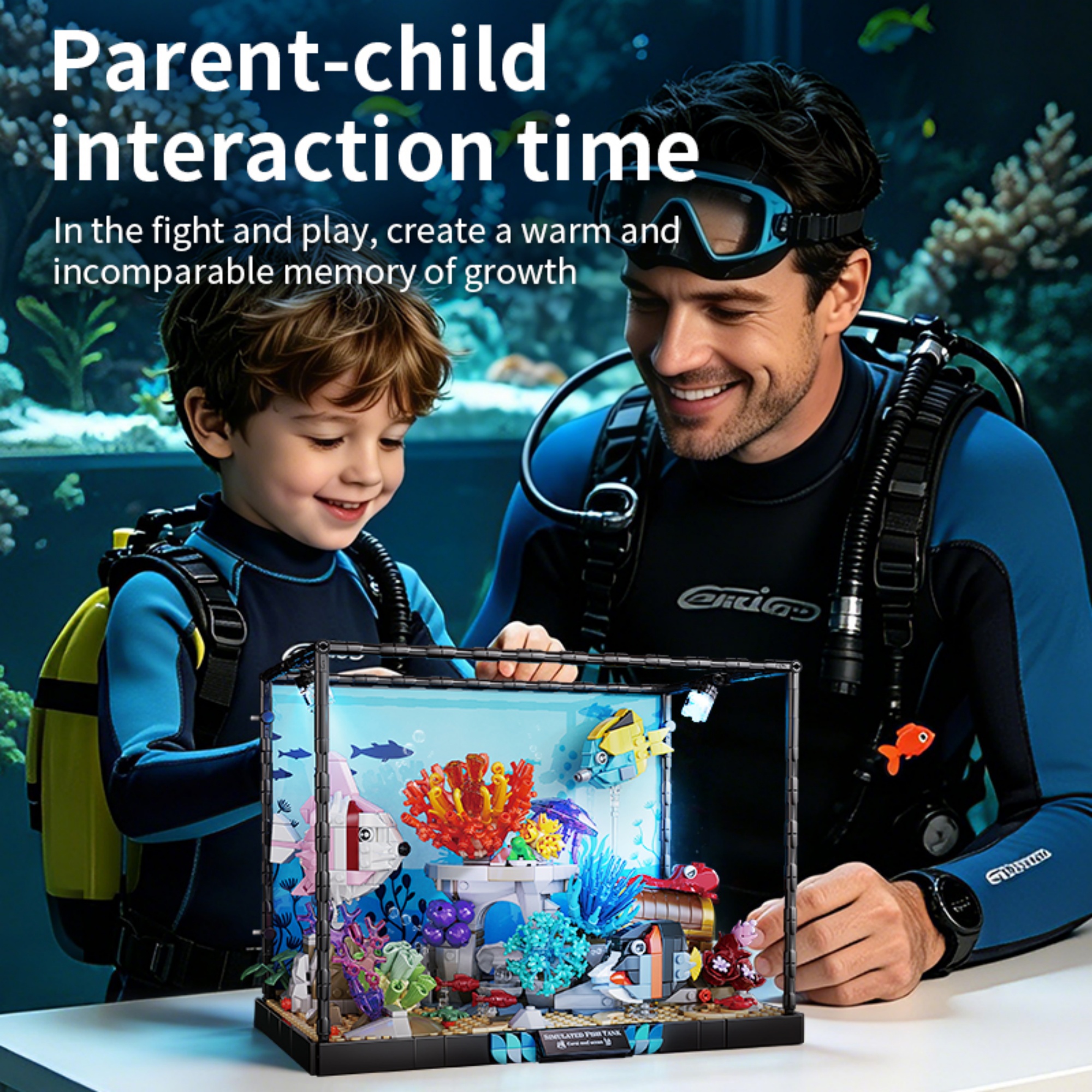 ตัวต่อสร้างสรรค์รูปทรงตู้ปลาใต - Aquarium Fish Lego บทวิจารณ์และราคา