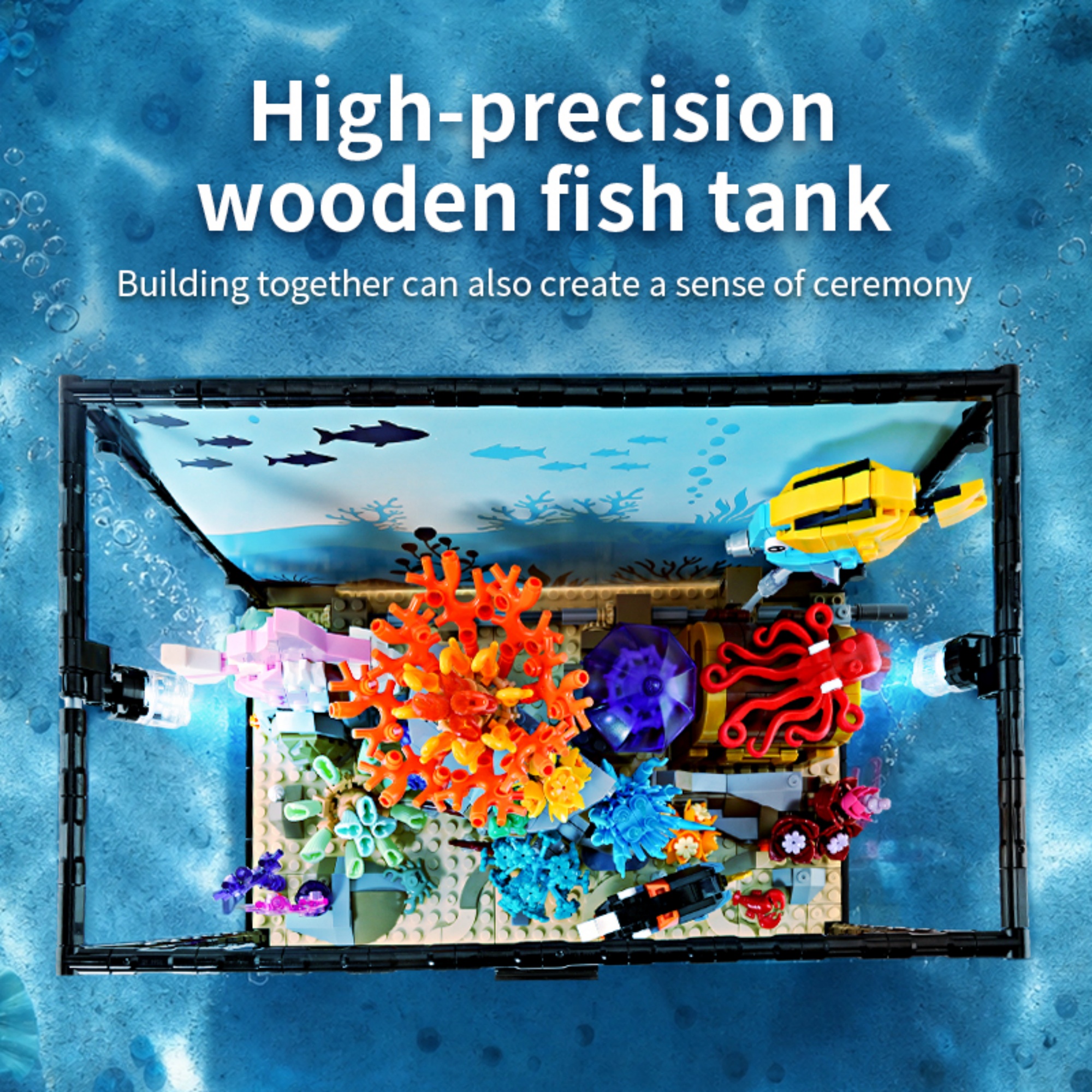 ตัวต่อสร้างสรรค์รูปทรงตู้ปลาใต - Aquarium Fish Lego บทวิจารณ์และราคา