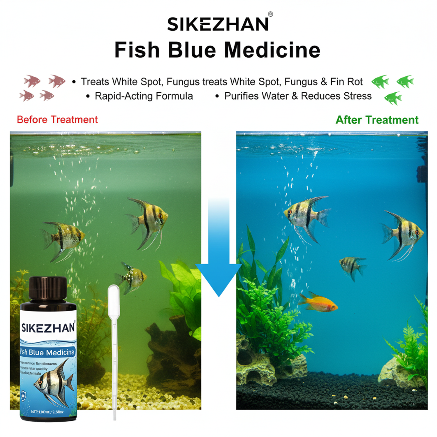น้ำยาเมทิลีนบลู 500 มล. สำหรับ - Aquarium Fish Diseases บทวิจารณ์และราคา