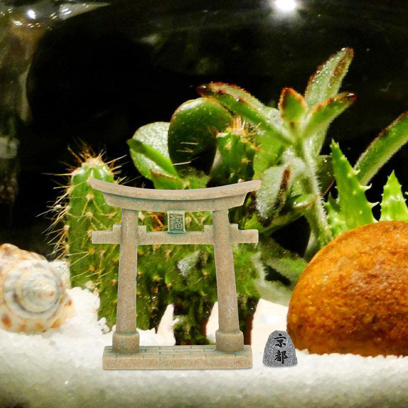 ประตูโทริอิญี่ปุ่นขนาดเล็กทำจา - Aquarium Fish Japanese บทวิจารณ์และราคา
