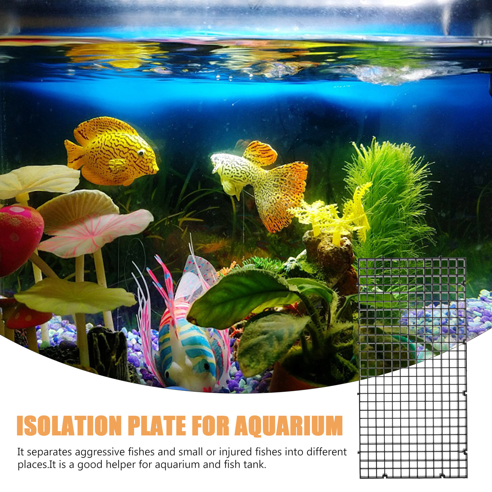 แผ่นกั้นตู้ปลาพลาสติก 6 ชิ้น แ - Tank Divider Mesh บทวิจารณ์และราคา