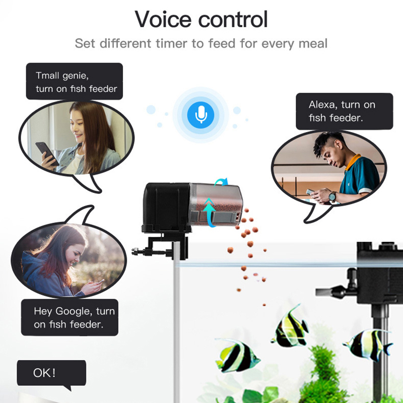 สมาร์ท WiFi Fish Feeder รีโมทค - Aquarium Fish Feeder Automatic บทวิจารณ์และราคา