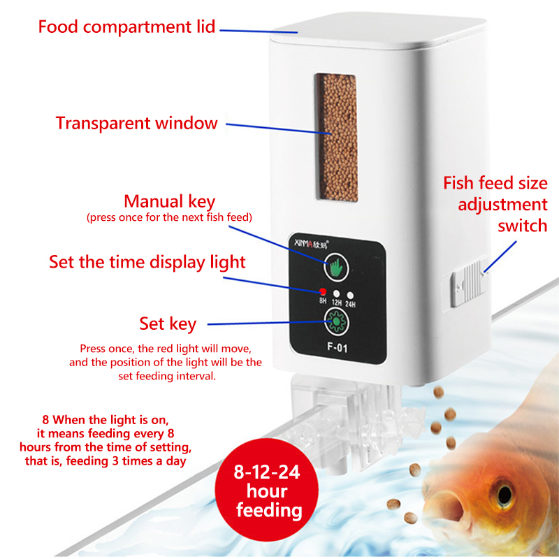ที่ป้อนปลาความจุสูง400มล. ที่ป - Aquarium Fish Feeder Automatic บทวิจารณ์และราคา
