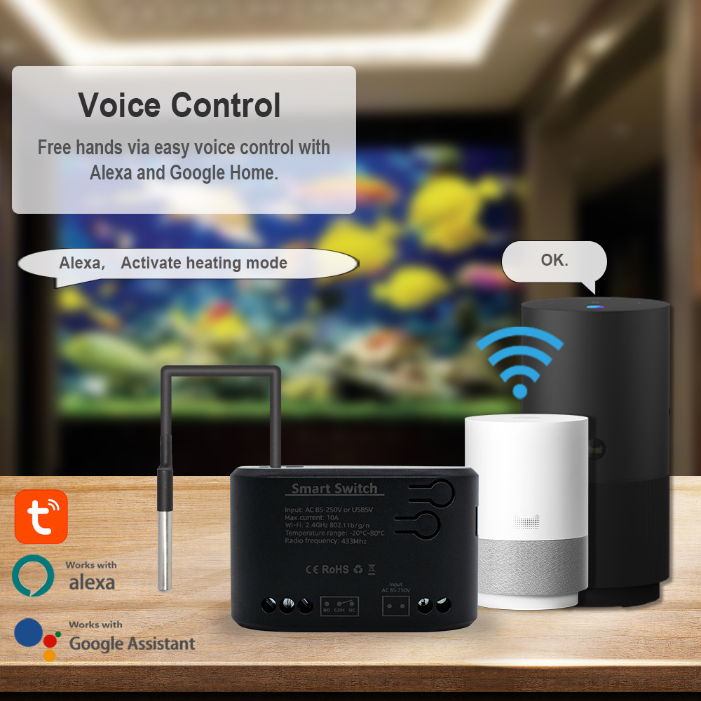 Tuya WiFi สมาร์ทเซ็นเซอร์อุณหภ - Aquarium Fish Bowl บทวิจารณ์และราคา
